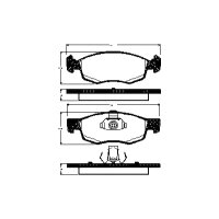 Brake pad set discs 17.8 mm TRISCAN IAM-Expertise for...