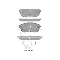 Brake pad set discs 19.5 mm with wear warning TRISCAN for...