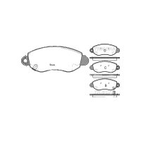 Brake pad set discs 18.4 mm TRISCAN IAM-Expertise for...