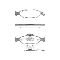 Brake pad set discs 18.6 mm TRISCAN IAM-Expertise for...