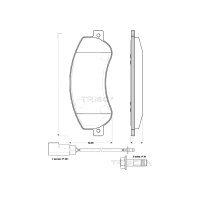 Brake pad set discs 18.8 mm TRISCAN IAM-Expertise for...
