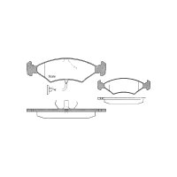 Brake pad set discs 18 mm TRISCAN IAM-Expertise for FORD...