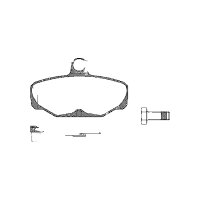 Brake pad set discs 13.5 mm TRISCAN IAM-Expertise for...