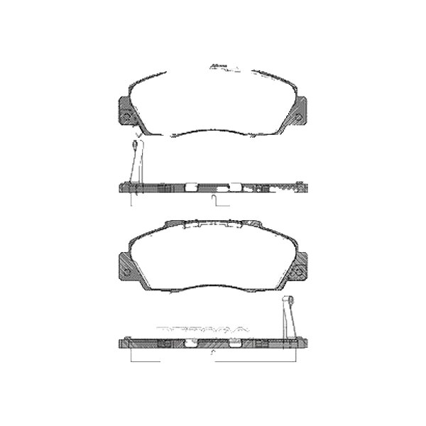 Brake pad set discs 18 mm TRISCAN IAM-Expertise for HONDA ACCORD and others