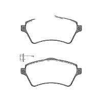 Brake pad set discs 17.5 mm TRISCAN for e.g. LAND ROVER...