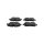 Brake pad set discs 17.3 mm TRISCAN for e.g. RANGE ROVER SPORT