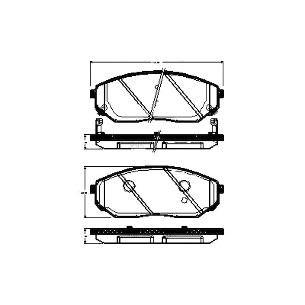 Brake pad set discs 17.3 mm TRISCAN IAM-Expertise for KIA SORENTO and others