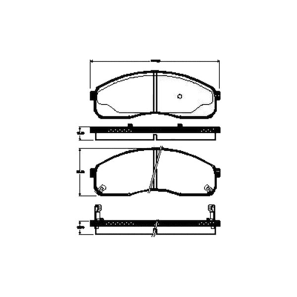 Brake pad set discs 16.5 mm TRISCAN IAM-Expertise for KIA PREGIO and others