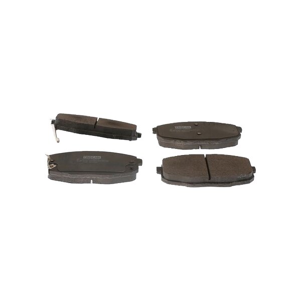 Brake pad set discs 17.5 mm with wear warning TRISCAN for e.g. KIA CEED