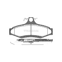 Brake pad set discs 14.5 mm TRISCAN IAM-Expertise for...