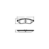 Brake pad set discs 14.8 mm TRISCAN for CHEVROLET EPICA...