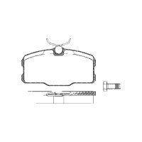 Brake pad set discs 18.5 mm TRISCAN IAM-Expertise for MB...