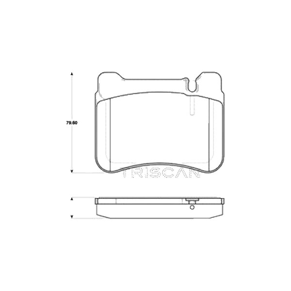 Brake pad set discs 16.5 mm TRISCAN IAM-Expertise for MB C-CLASS and others