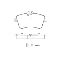 Brake pad set discs 19.5 mm TRISCAN IAM-Expertise for...
