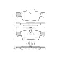 Brake pad set discs 17.5 mm TRISCAN IAM-Expertise for...