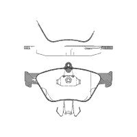 Brake pad set discs 18 mm TRISCAN IAM-Expertise for e.g....