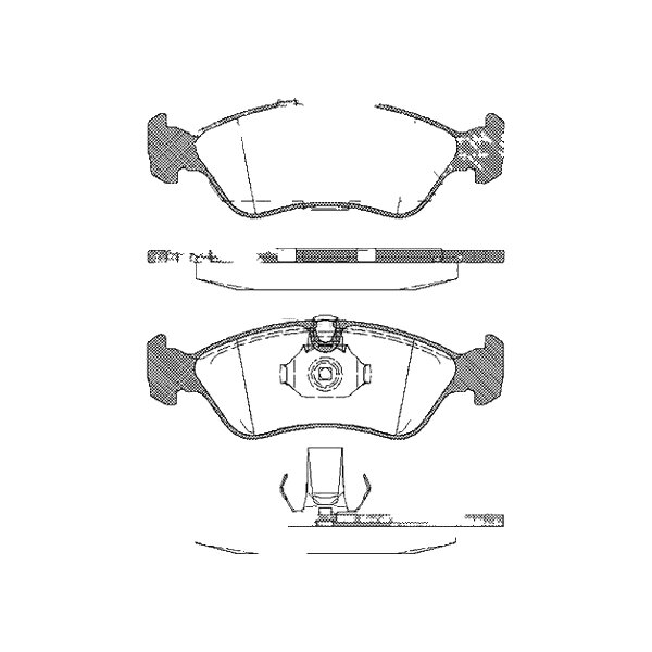 Brake pad set discs 17.3 mm TRISCAN IAM-Expertise for e.g. OPEL VECTRA