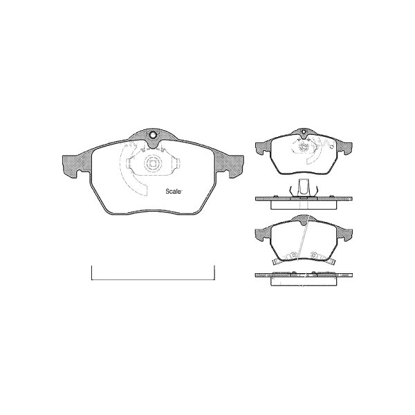 Brake pad set discs 20.3 mm with wear warning TRISCAN for e.g. SAAB 9-5