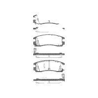 Brake pad set discs 14.6 mm TRISCAN for e.g. CADILLAC...