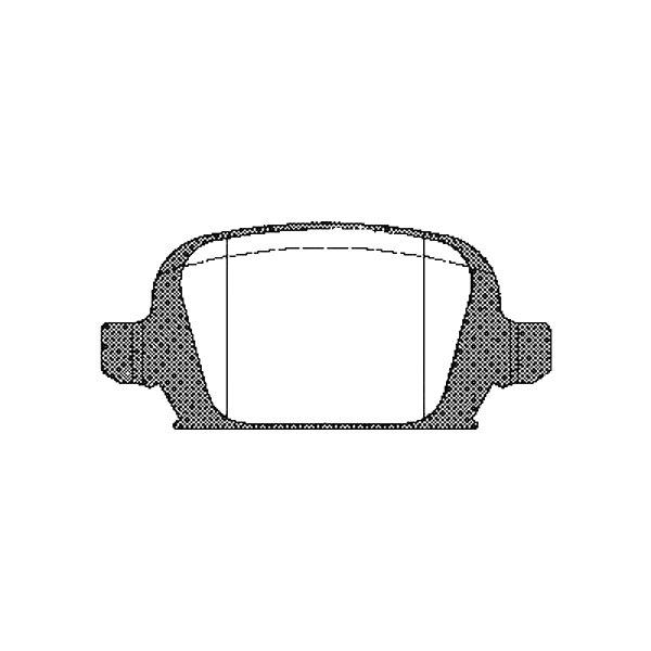 Brake pad set discs 14 mm with wear warning TRISCAN for e.g. OPEL TIGRA
