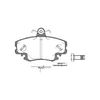 Brake pad set discs 18 mm TRISCAN IAM-Expertise for DACIA...