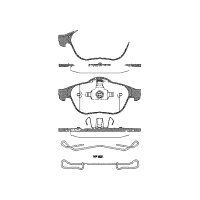 Brake pad set discs 18 mm TRISCAN IAM-Expertise for...
