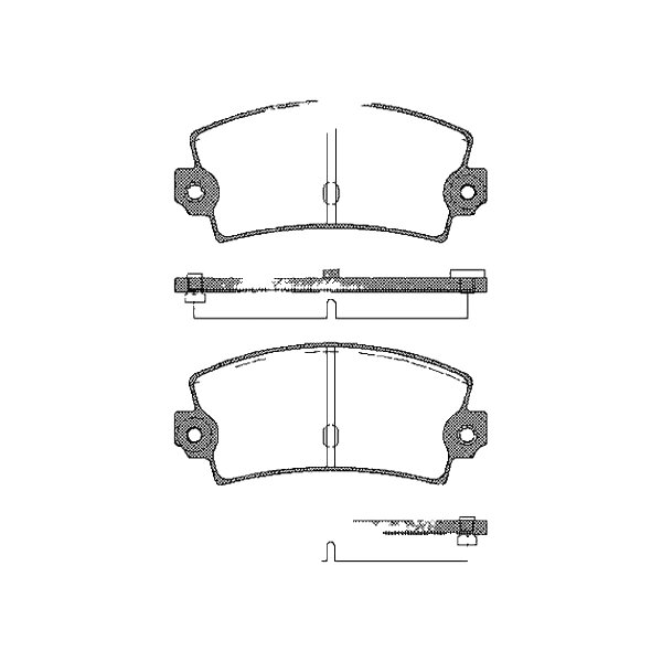 Brake pad set discs 14 mm TRISCAN IAM-Expertise for e.g. RENAULT 25