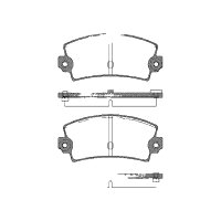 Brake pad set discs 14 mm TRISCAN IAM-Expertise for e.g....
