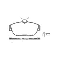 Brake pad set discs 18 mm TRISCAN IAM-Expertise for VOLVO...