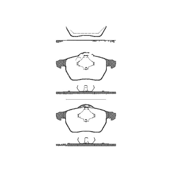 Brake pad set discs 18 mm TRISCAN IAM-Expertise for VOLVO V70 and others