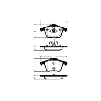 Brake pad set discs 18.8 mm TRISCAN IAM-Expertise for...