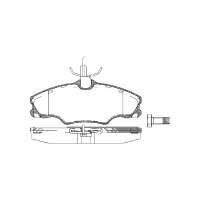 Brake pad set discs 19 mm TRISCAN IAM-Expertise for e.g....