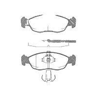 Brake pad set discs 17 mm TRISCAN IAM-Expertise for...