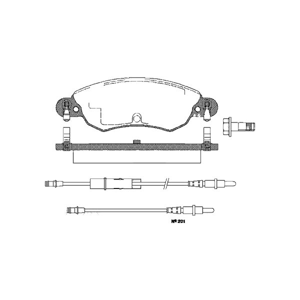 Brake pad set discs 17.5 mm TRISCAN IAM-Expertise for CITROËN C5 and others