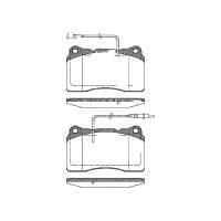 Brake pad set discs 15.8 mm TRISCAN IAM-Expertise for...