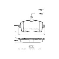 Brake pad set discs 19.5 mm TRISCAN IAM-Expertise for...