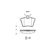 Brake pad set discs 17.8 mm TRISCAN IAM-Expertise for...