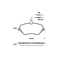 Brake pad set discs 18.5 mm TRISCAN IAM-Expertise for...