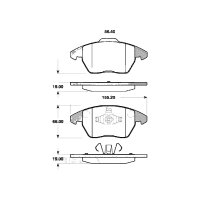 Brake pad set discs 19 mm TRISCAN IAM-Expertise for e.g....