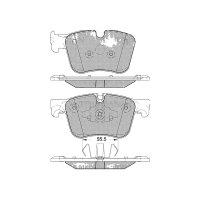 Brake Pad Set Disc Brake 17 mm TRISCAN for e.g. PEUGEOT 3008