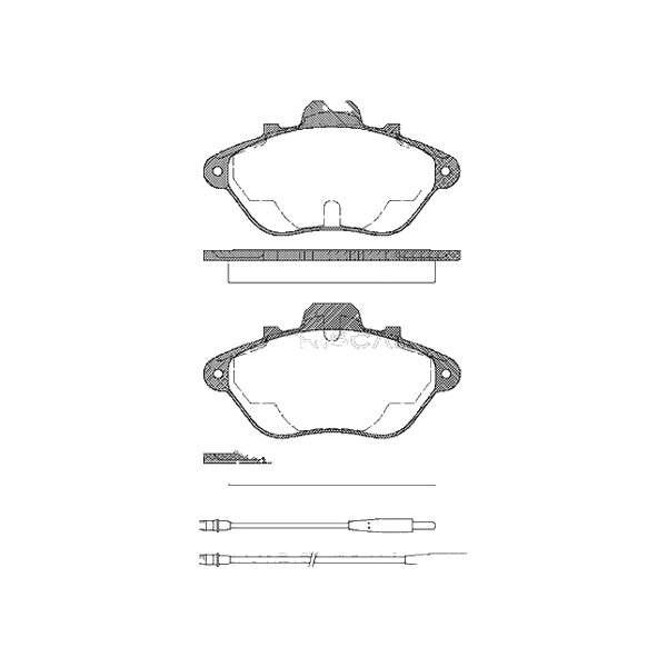 Brake pad set discs 17 mm TRISCAN IAM-Expertise for PEUGEOT 605