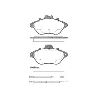 Brake pad set discs 17 mm TRISCAN IAM-Expertise for...