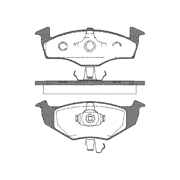 Brake pad set discs 17.3 mm TRISCAN IAM-Expertise for VW POLO and others