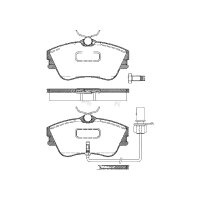 Brake pad set discs 19 mm TRISCAN IAM-Expertise for e.g....