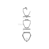 Brake pad set discs 17.5 mm TRISCAN IAM-Expertise for...