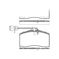 Brake pad set discs 18 mm incl. wear warning contact...