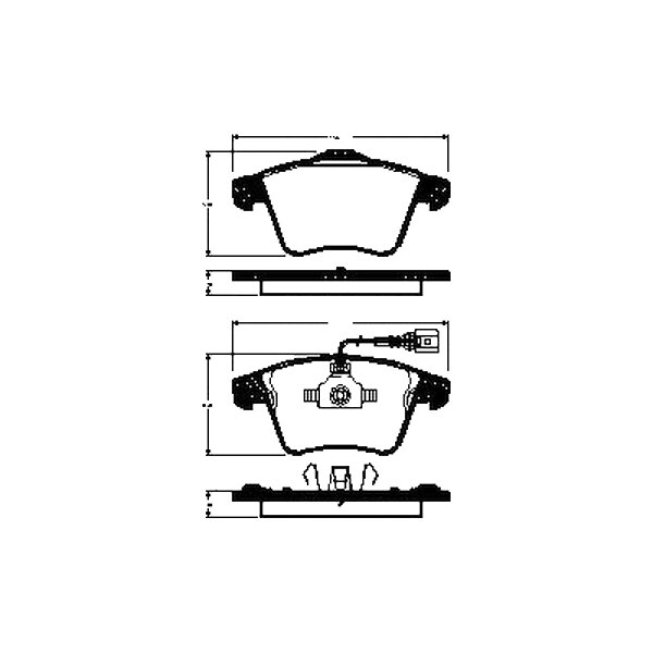 Brake pad set discs 17.5 mm TRISCAN IAM-Expertise for e.g. VW TRANSPORTER