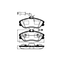 Brake pad set discs 19 mm TRISCAN IAM-Expertise for AUDI...