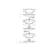 Brake pad set discs 19 mm incl. wear warning contact...