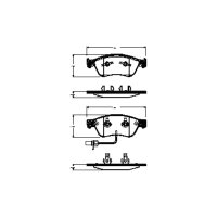 Brake pad set discs 20.3 mm TRISCAN IAM-Expertise for...